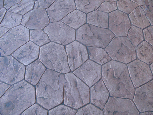 Random stone imprint pattern